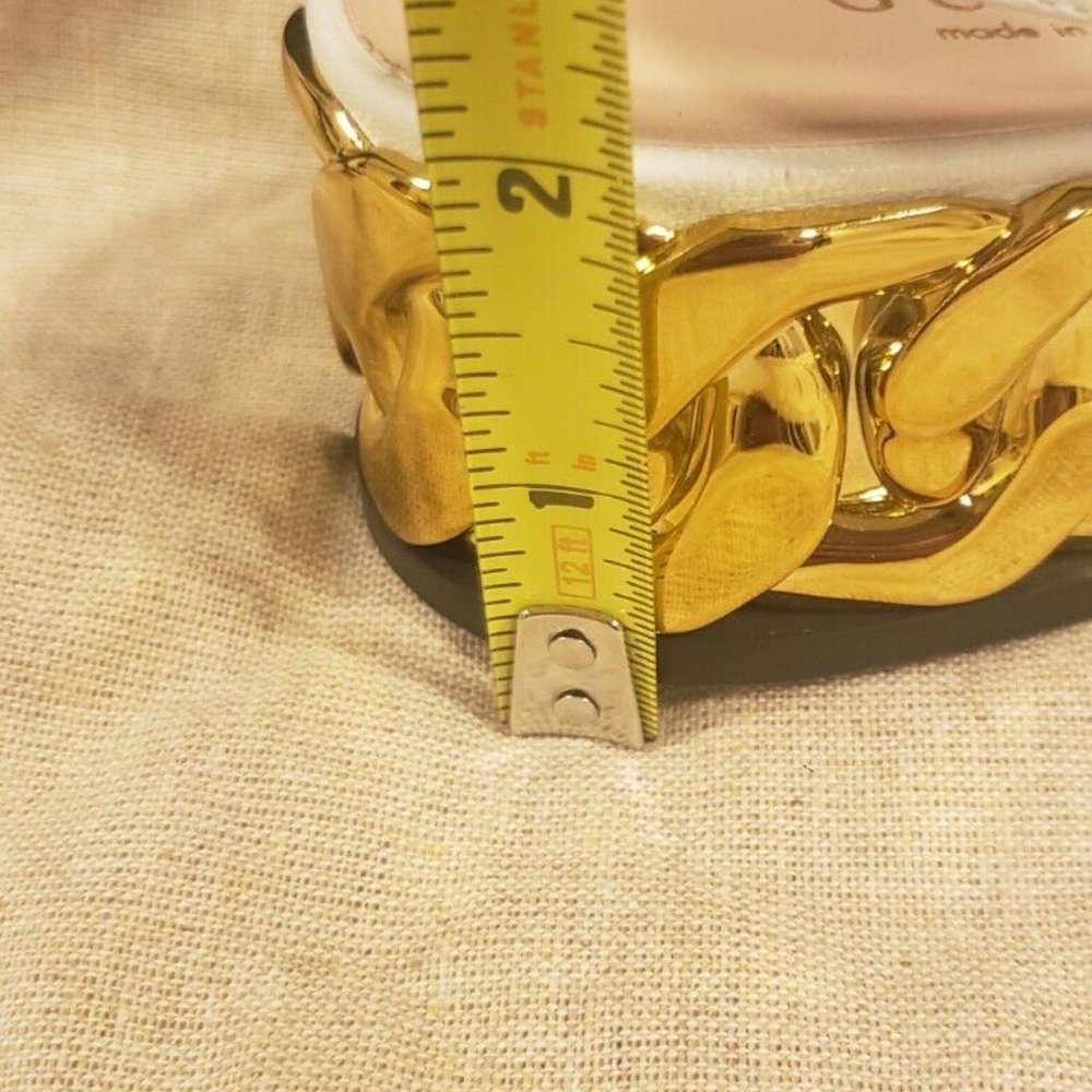 Gucci Scamosciato White Women's Sandals Size 37.5 - Picture 5 of 9